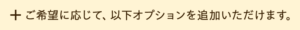 ご希望に応じて、以下オプションを追加いただけます。